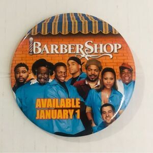 Barber Shop Promotional Button Pin Badge